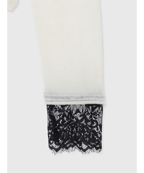 ZOZO限定カラー】アイラッシュレーストリミングニット（ニット