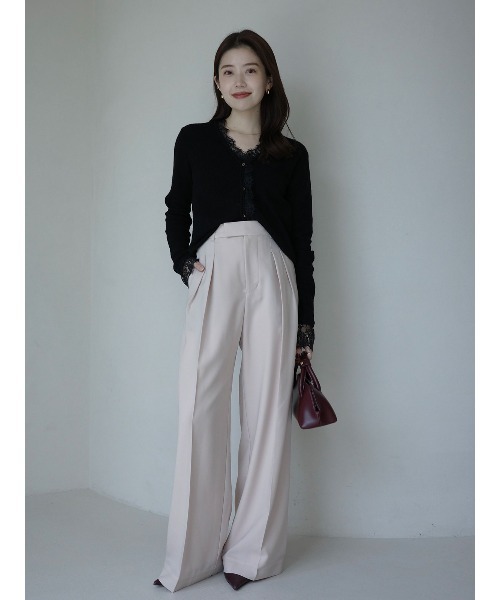 ZOZO限定カラー】アイラッシュレーストリミングニット（ニット