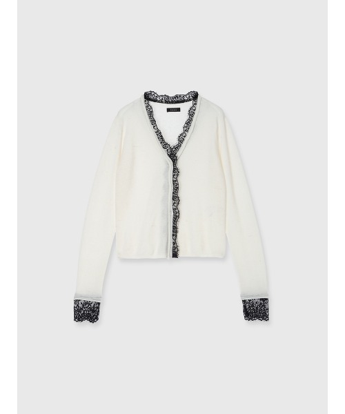 ZOZO限定カラー】アイラッシュレーストリミングニット（ニット