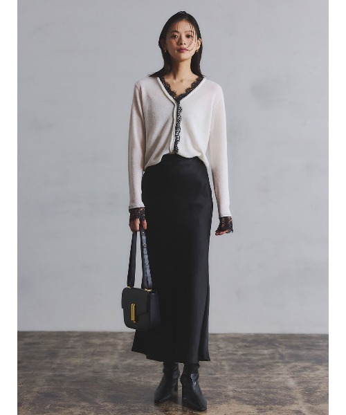 ZOZO限定カラー】アイラッシュレーストリミングニット（ニット