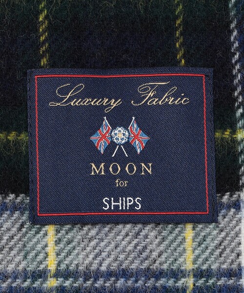 SHIPS（シップス）の「SHIPS: MOON タータン チェック マフラー 24FW（マフラー・メンズ・ベージュ/ネイビー/ホワイト/レッド/グリーン・ONE SIZE）」の8枚目の写真