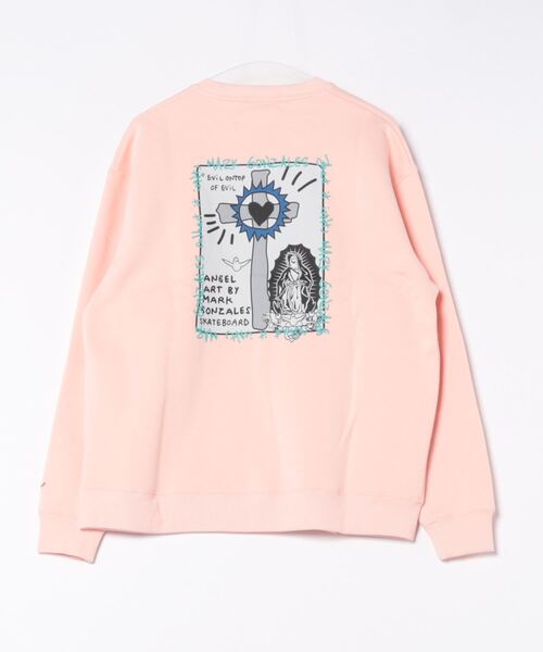 (What it isNt)ART BY MARKGONZALES(ワットイットイズント)の「【(What it isNt)ART BY MARKGONZALES / (ワットイットイズント) アートバイマークゴンザレス】リラックスフィット バックプリント 裏起毛 クルーネックトレーナー ユニセックス(スウェット・メンズ・ピンク系その他2/グリーン系その他2/ホワイト系その他2/ゴールド系その他/ブルー系その他/ホワイト系その他・X-LARGE/LARGE/MEDIUM)」の8枚目の写真