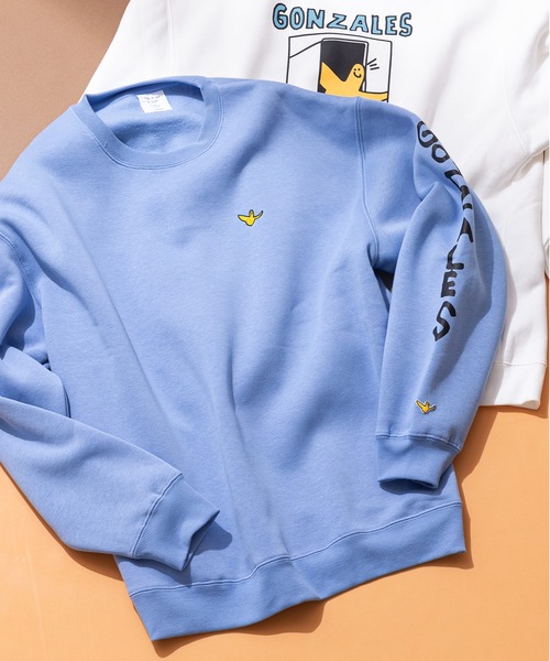 (What it isNt)ART BY MARKGONZALES(ワットイットイズント)の「【(What it isNt)ART BY MARKGONZALES / (ワットイットイズント) アートバイマークゴンザレス】リラックスフィット バックプリント 裏起毛 クルーネックトレーナー ユニセックス(スウェット・メンズ・ピンク系その他2/グリーン系その他2/ホワイト系その他2/ゴールド系その他/ブルー系その他/ホワイト系その他・X-LARGE/LARGE/MEDIUM)」の4枚目の写真