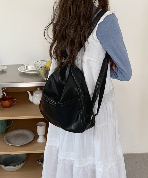 Miniministore（ミニミニストア）の「3way ショルダーバッグ リュック 鞄（ショルダーバッグ・レディース・アイボリー/ブラック/ブラウン・FREE）」の18枚目の写真