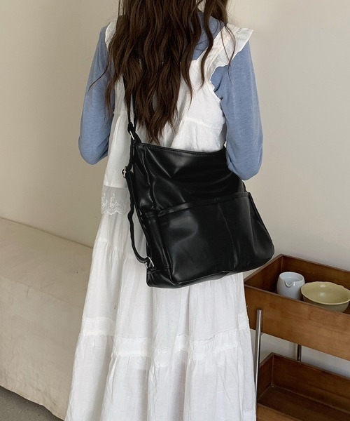 Miniministore（ミニミニストア）の「3way ショルダーバッグ リュック 鞄（ショルダーバッグ・レディース・アイボリー/ブラック/ブラウン・FREE）」の19枚目の写真