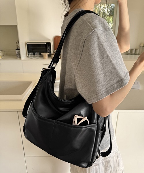 Miniministore（ミニミニストア）の「3way ショルダーバッグ リュック 鞄（ショルダーバッグ・レディース・アイボリー/ブラック/ブラウン・FREE）」の21枚目の写真