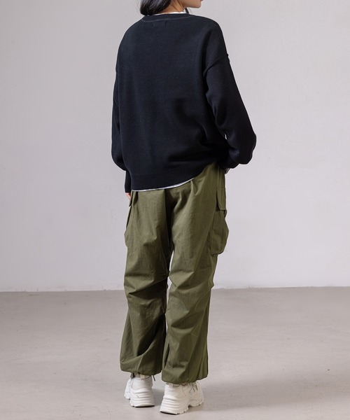 DAY CLOSET(デイ クローゼット)の「レディース 長袖オーバーサイズスウェットライクニット(スウェット・レディース・ライトグレー/グレー/ブラウン/ブラック・FREE)」の7枚目の写真