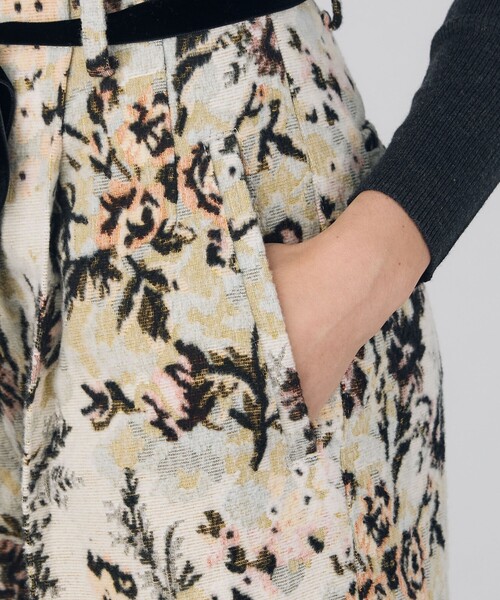 ブラッシュフラワープリント ワイドストレートパンツ（その他パンツ