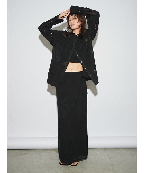 Htage（テージ）の「【Htage】カップ付きデザインインナー（キャミソール・レディース・アイボリー/ブラック・FREE）」の8枚目の写真