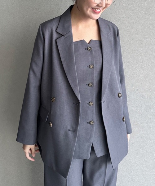 セットアップ着用可・フロントボタンビスチェ 291379（その他トップス）｜mysty woman（ミスティウーマン）