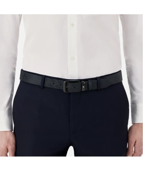 MONTBLANC（モンブラン）の「ブラック リバーシブルレザーベルト、35 mm（ベルト・メンズ・ブラック・ONE SIZE）」の2枚目の写真