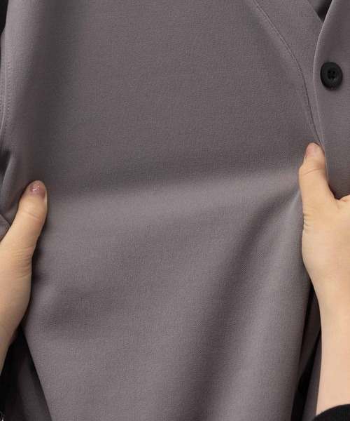 NAVY（ネイビー）の「着回しの効くジョーゼットカーディガン【UVカット・ドライ・イージーケア・軽量】（カーディガン/ボレロ・メンズ・グレイッシュベージュ/ブラック/ネイビー・M/XL/L/XXL/S）」の17枚目の写真