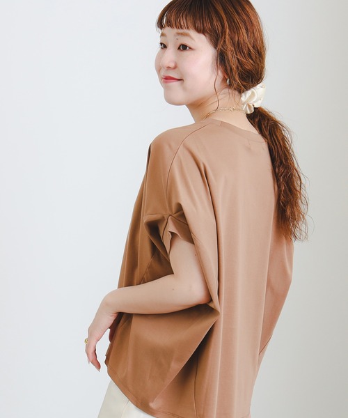 B:MING by BEAMS(ビーミングバイビームス)の「シルケット フォルム プルオーバー(Tシャツ/カットソー・レディース・オフホワイト/ブラック/ブラウン系その他3/ネイビー・ONE SIZE)」の3枚目の写真