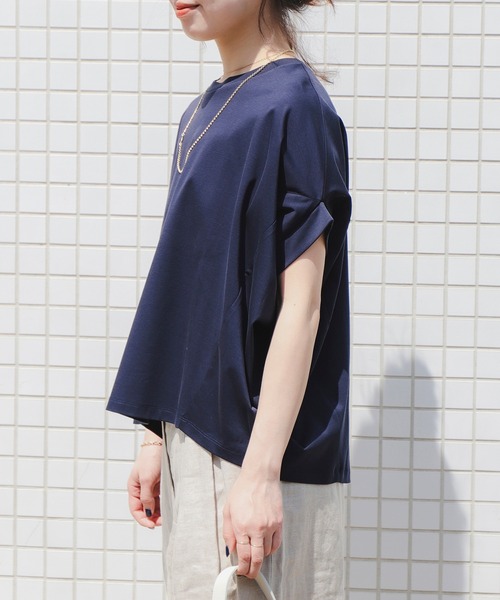 エンフォルド ランダムヘム　アシメカットソー 変形Tシャツプルオーバー　近年 4色展開】シルケット フォルム プルオーバー（Tシャツ