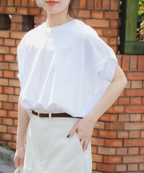 B:MING by BEAMS(ビーミングバイビームス)の「シルケット フォルム プルオーバー(Tシャツ/カットソー・レディース・オフホワイト/ブラック/ブラウン系その他3/ネイビー・ONE SIZE)」の9枚目の写真