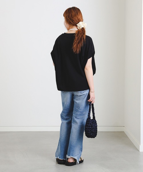 B:MING by BEAMS(ビーミングバイビームス)の「シルケット フォルム プルオーバー(Tシャツ/カットソー・レディース・オフホワイト/ブラック/ブラウン系その他3/ネイビー・ONE SIZE)」の14枚目の写真