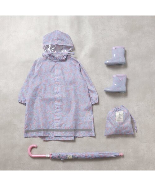 apres les cours（アプレレクール）の「【柄おそろい】レインシューズ（りぼん・花・さくらんぼ・恐竜）（レインシューズ・キッズ・ピンク/ラベンダー/アイボリー/サックスブルー・14/15 /16/17/18/19）」の8枚目の写真