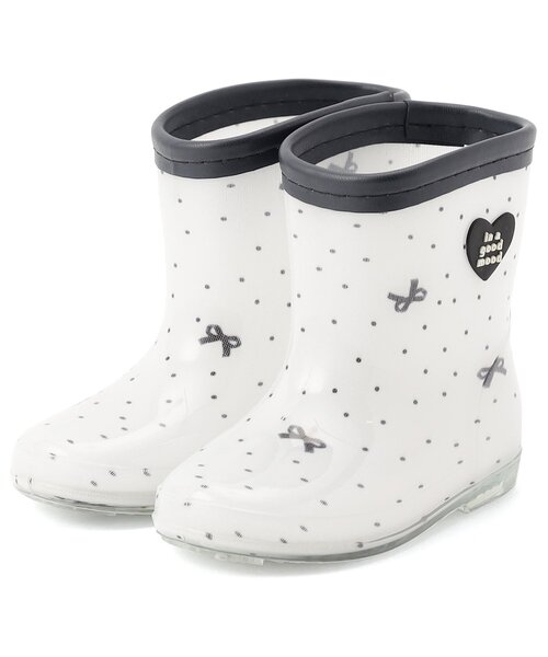 apres les cours（アプレレクール）の「【柄おそろい】レインシューズ（りぼん・花・さくらんぼ・恐竜）（レインシューズ・キッズ・ピンク/ラベンダー/アイボリー/サックスブルー・14/15 /16/17/18/19）」の12枚目の写真