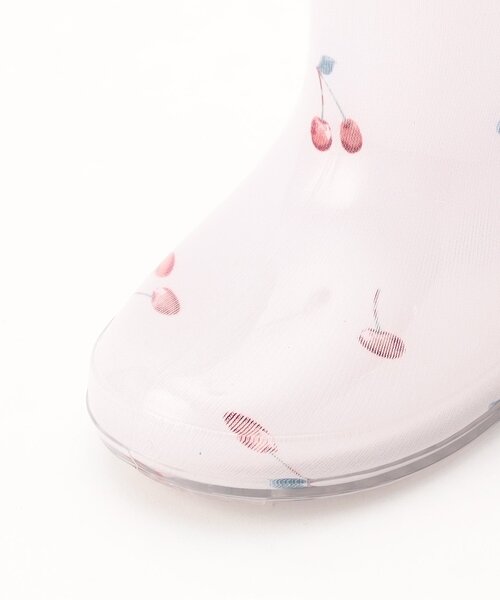 apres les cours（アプレレクール）の「【柄おそろい】レインシューズ（りぼん・花・さくらんぼ・恐竜）（レインシューズ・キッズ・ピンク/ラベンダー/アイボリー/サックスブルー・14/15 /16/17/18/19）」の14枚目の写真