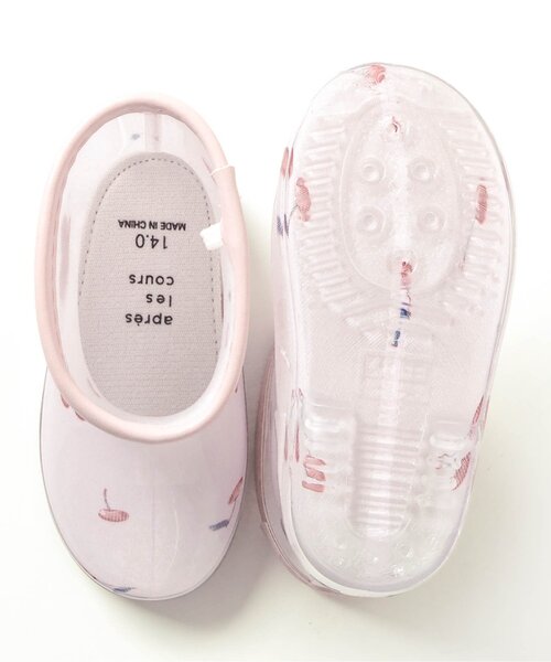 apres les cours（アプレレクール）の「【柄おそろい】レインシューズ（りぼん・花・さくらんぼ・恐竜）（レインシューズ・キッズ・ピンク/ラベンダー/アイボリー/サックスブルー・14/15 /16/17/18/19）」の16枚目の写真