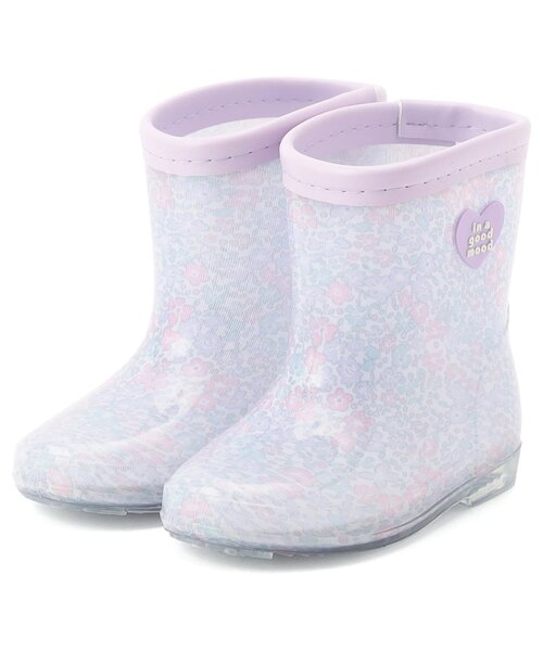 apres les cours（アプレレクール）の「【柄おそろい】レインシューズ（りぼん・花・さくらんぼ・恐竜）（レインシューズ・キッズ・ピンク/ラベンダー/アイボリー/サックスブルー・14/15 /16/17/18/19）」の19枚目の写真