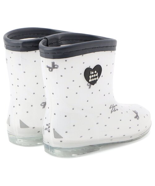 apres les cours（アプレレクール）の「【柄おそろい】レインシューズ（りぼん・花・さくらんぼ・恐竜）（レインシューズ・キッズ・ピンク/ラベンダー/アイボリー/サックスブルー・14/15 /16/17/18/19）」の22枚目の写真