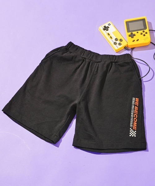 devirock（デビロック）の「デザインいろいろ 無地ワンポイント＆総柄 ミニ裏毛ハーフパンツ（その他パンツ・キッズ・ブルー系1/ホワイト系1/ブラック系4/ブラック系2/ベージュ系3/ベージュ系1/グリーン系1/ブルー系2/ベージュ系4/グリーン系2/ブラック系3/ブラック系1/ベージュ系2/ネイビー系1・110cm/100cm/160cm/150cm/140cm/130cm/120cm）」の5枚目の写真