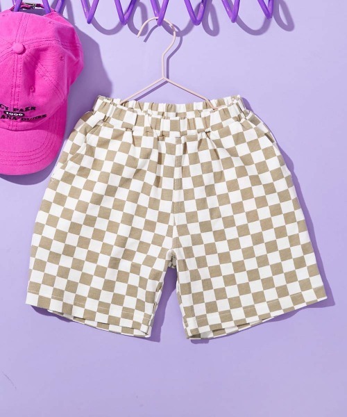 devirock（デビロック）の「デザインいろいろ 無地ワンポイント＆総柄 ミニ裏毛ハーフパンツ（その他パンツ・キッズ・ブルー系1/ホワイト系1/ブラック系4/ブラック系2/ベージュ系3/ベージュ系1/グリーン系1/ブルー系2/ベージュ系4/グリーン系2/ブラック系3/ブラック系1/ベージュ系2/ネイビー系1・110cm/100cm/160cm/150cm/140cm/130cm/120cm）」の9枚目の写真