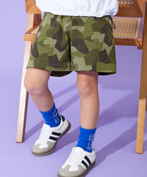 devirock（デビロック）の「デザインいろいろ 無地ワンポイント＆総柄 ミニ裏毛ハーフパンツ（その他パンツ・キッズ・ブルー系1/ホワイト系1/ブラック系4/ブラック系2/ベージュ系3/ベージュ系1/グリーン系1/ブルー系2/ベージュ系4/グリーン系2/ブラック系3/ブラック系1/ベージュ系2/ネイビー系1・110cm/100cm/160cm/150cm/140cm/130cm/120cm）」の11枚目の写真