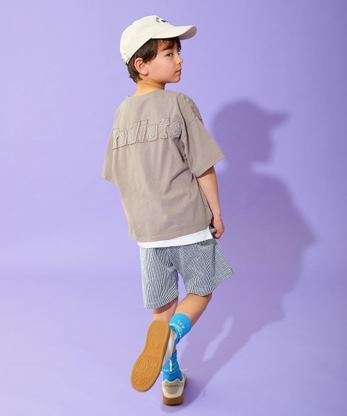 devirock（デビロック）の「デザインいろいろ 無地ワンポイント＆総柄 ミニ裏毛ハーフパンツ（その他パンツ・キッズ・ブルー系1/ホワイト系1/ブラック系4/ブラック系2/ベージュ系3/ベージュ系1/グリーン系1/ブルー系2/ベージュ系4/グリーン系2/ブラック系3/ブラック系1/ベージュ系2/ネイビー系1・110cm/100cm/160cm/150cm/140cm/130cm/120cm）」の15枚目の写真