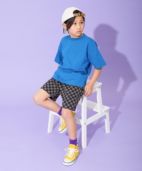 devirock（デビロック）の「デザインいろいろ 無地ワンポイント＆総柄 ミニ裏毛ハーフパンツ（その他パンツ・キッズ・ブルー系1/ホワイト系1/ブラック系4/ブラック系2/ベージュ系3/ベージュ系1/グリーン系1/ブルー系2/ベージュ系4/グリーン系2/ブラック系3/ブラック系1/ベージュ系2/ネイビー系1・110cm/100cm/160cm/150cm/140cm/130cm/120cm）」の17枚目の写真