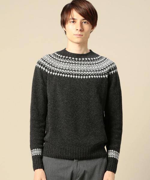 Hurley (ハーレー)の「<HARLEY OF SCOTLAND> SNOW KNIT/ニット◆(ニット/セーター・メンズ・ダークグレー/ブラウン・40/42)」の4枚目の写真