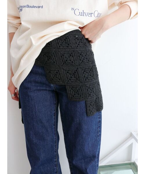 Ungrid(アングリッド)の「ニットデザインスカート(スカート・レディース・ブラウン/ブラック/アイボリー・FREE)」の1枚目の写真