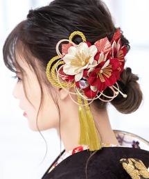 髪飾り 花」に該当するレッド/赤色系のレディースファッション通販