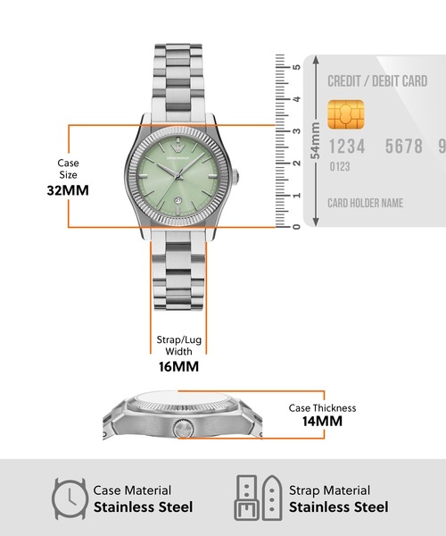 EMPORIO ARMANI（エンポリオアルマーニ）の「エンポリオ・アルマーニ 腕時計 レディース アナログ ステンレス AR11656（アナログ腕時計・レディース・シルバー・FREE）」の7枚目の写真