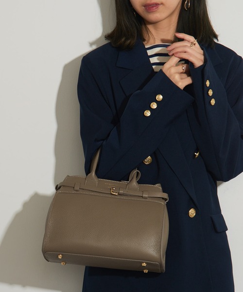 CHRISTIAN VILLA(クリスチャンヴィラ)の「【CHRISTIAN VILLA】2wayベルトレザーハンドバッグ ショルダーバッグ PEGGY 6115(ハンドバッグ・レディース・グレイッシュベージュ/ブラック・FREE)」の13枚目の写真