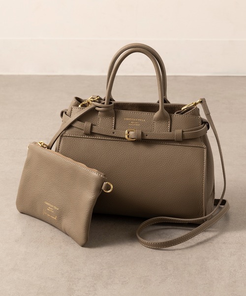 CHRISTIAN VILLA(クリスチャンヴィラ)の「【CHRISTIAN VILLA】2wayベルトレザーハンドバッグ ショルダーバッグ PEGGY 6115(ハンドバッグ・レディース・グレイッシュベージュ/ブラック・FREE)」の22枚目の写真