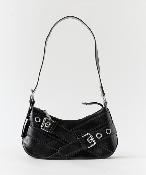 セール】Cross Belt Design Shoulder Bag / フェイクレザー クロス