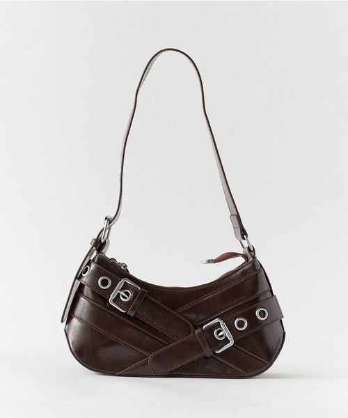 セール】Cross Belt Design Shoulder Bag / フェイクレザー クロス