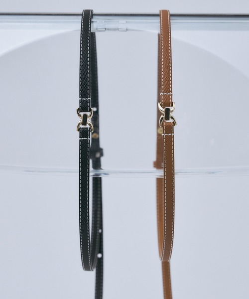 EIMY ISTOIRE（エイミーイストワール）の「ステッチビットベルト（ベルト・レディース・ブラック/キャメル・F）」の3枚目の写真