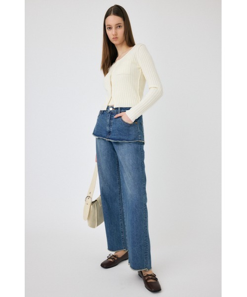 MOUSSY（マウジー）の「RIB KNIT カーディガン & タンクトップ（カーディガン/ボレロ・レディース・ライトブラック/ライトカーキ/アイボリー・FREE）」の6枚目の写真