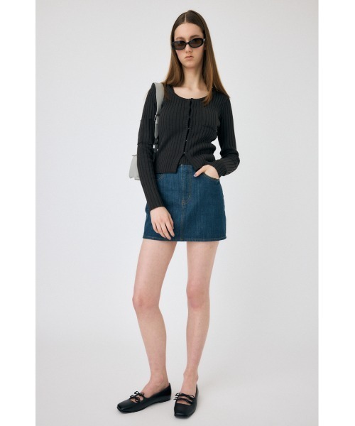 MOUSSY（マウジー）の「RIB KNIT カーディガン & タンクトップ（カーディガン/ボレロ・レディース・ライトブラック/ライトカーキ/アイボリー・FREE）」の13枚目の写真