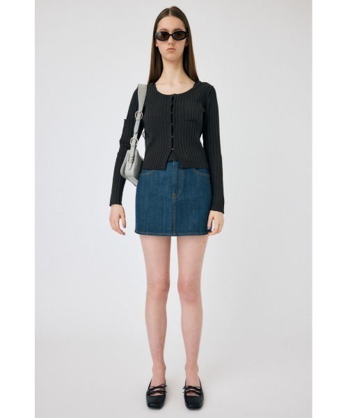 MOUSSY（マウジー）の「RIB KNIT カーディガン & タンクトップ（カーディガン/ボレロ・レディース・ライトブラック/ライトカーキ/アイボリー・FREE）」の15枚目の写真