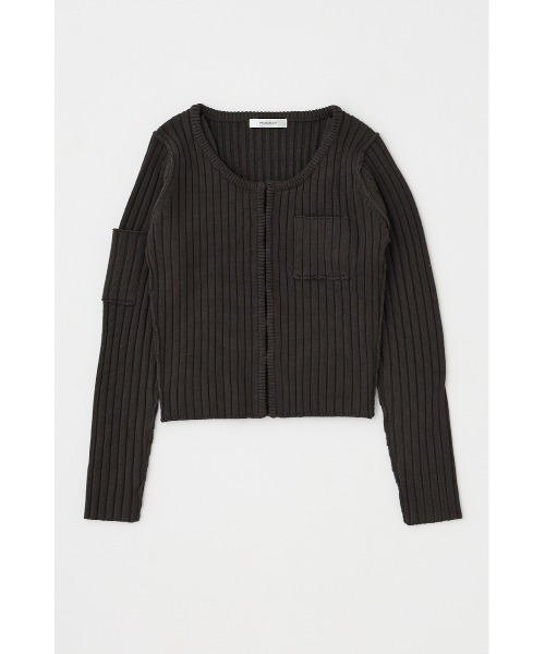 MOUSSY（マウジー）の「RIB KNIT カーディガン & タンクトップ（カーディガン/ボレロ・レディース・ライトブラック/ライトカーキ/アイボリー・FREE）」の18枚目の写真