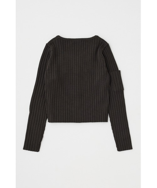 MOUSSY（マウジー）の「RIB KNIT カーディガン & タンクトップ（カーディガン/ボレロ・レディース・ライトブラック/ライトカーキ/アイボリー・FREE）」の19枚目の写真