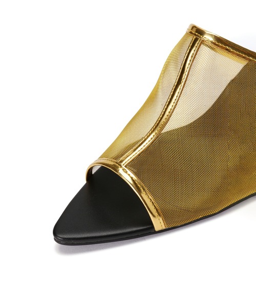 ROSE BUD(ローズバッド)の「シースルーポインテッドウエッジサンダル(サンダル・レディース・ゴールド/シルバー/ブラック・38/36)」の8枚目の写真