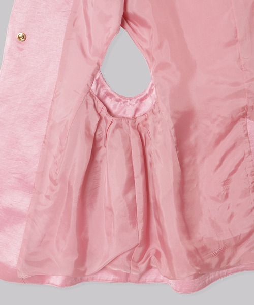 THINGS THAT MATTER(シングス ザット マター)の「TRIACETATE LINEN JACKET GILET / トリアセテートリネンジャケットジレ(ベスト・レディース・ピンク/イエロー・FREE)」の12枚目の写真