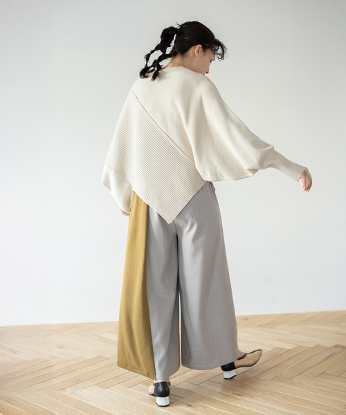OSMOSIS(オズモーシス)の「切替ニットプルオーバー(ニット/セーター・レディース・ピンク/アイボリー/ブラック・ONE SIZE)」の13枚目の写真