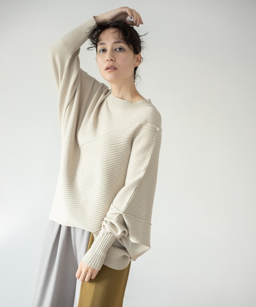 OSMOSIS(オズモーシス)の「切替ニットプルオーバー(ニット/セーター・レディース・ピンク/アイボリー/ブラック・ONE SIZE)」の14枚目の写真