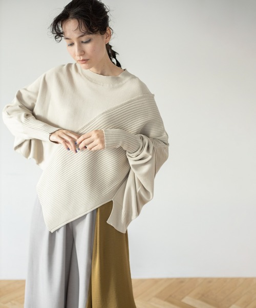 OSMOSIS(オズモーシス)の「切替ニットプルオーバー(ニット/セーター・レディース・ピンク/アイボリー/ブラック・ONE SIZE)」の16枚目の写真